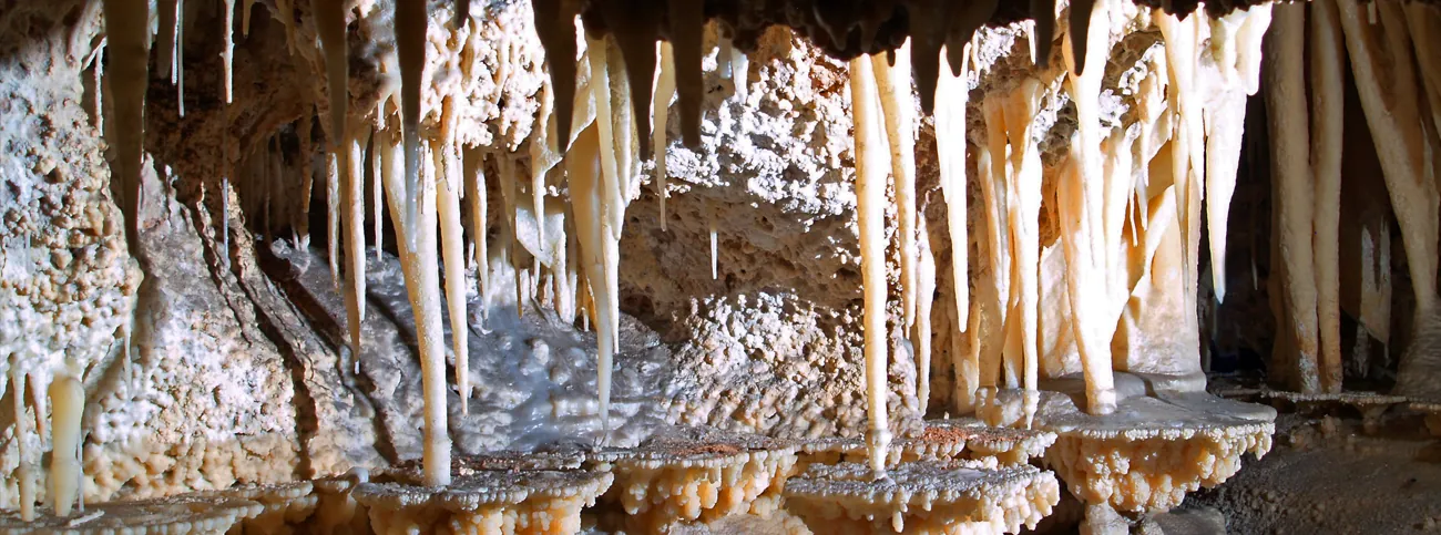 Inside a karst cave