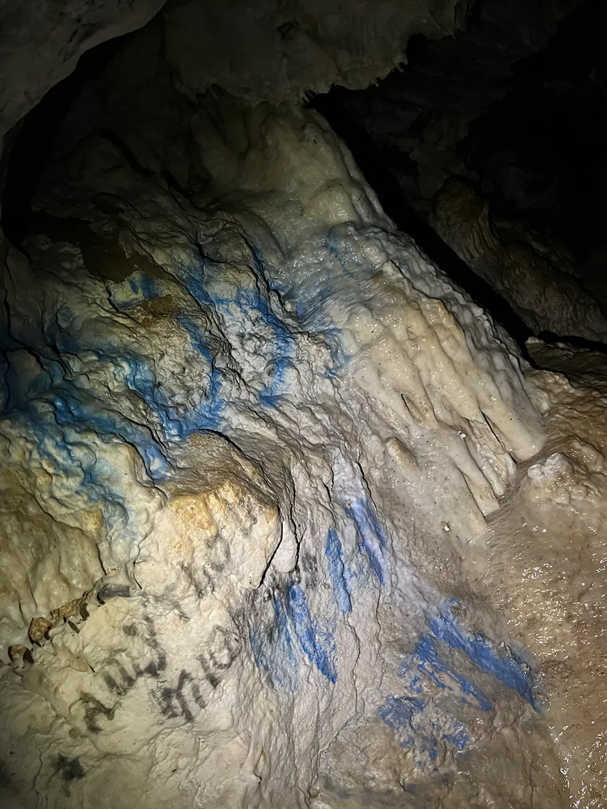 More graffiti in Clifden Cave